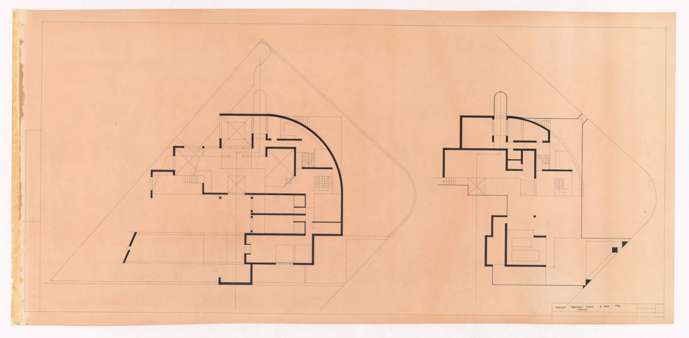 Floor plans for Casa Marques Pinto, Porto, Portugal