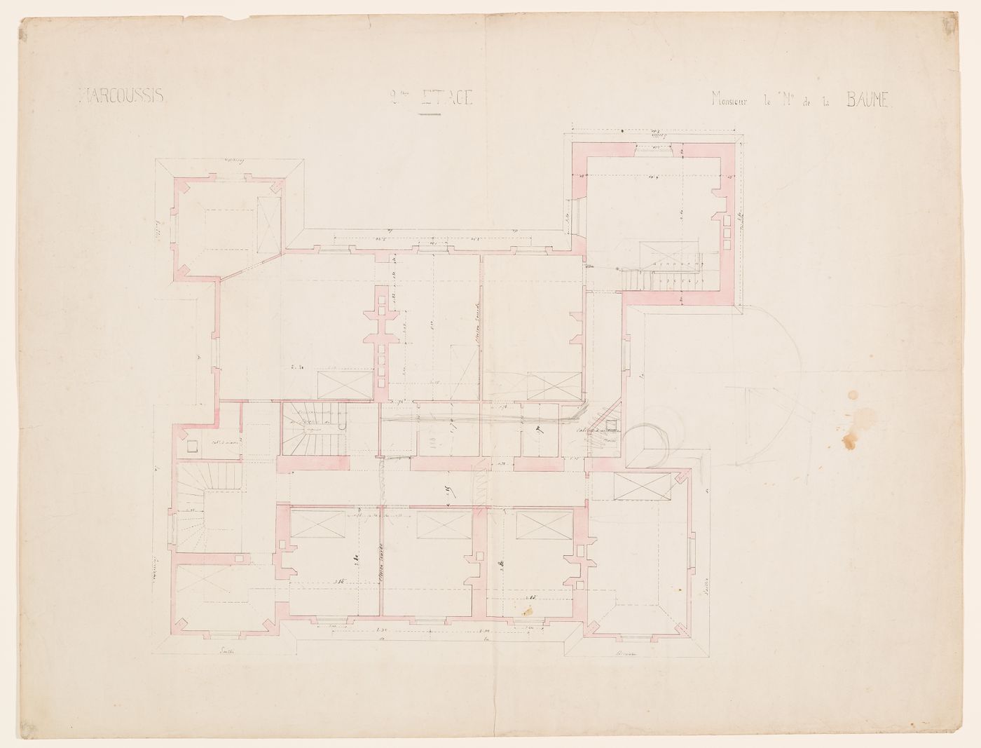 Château de Marcoussis: Second floor plan