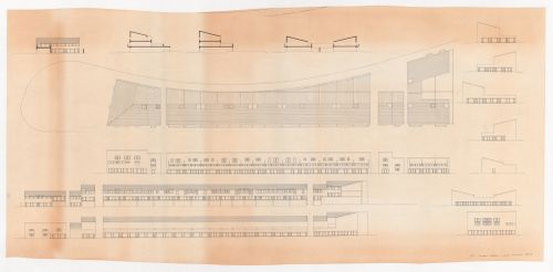 Elevations and sections for Conjunto Habitacional em Caxinas, Vila Cova - Vila do Conde, Portugal