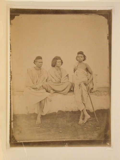 View of three young Egyptian men