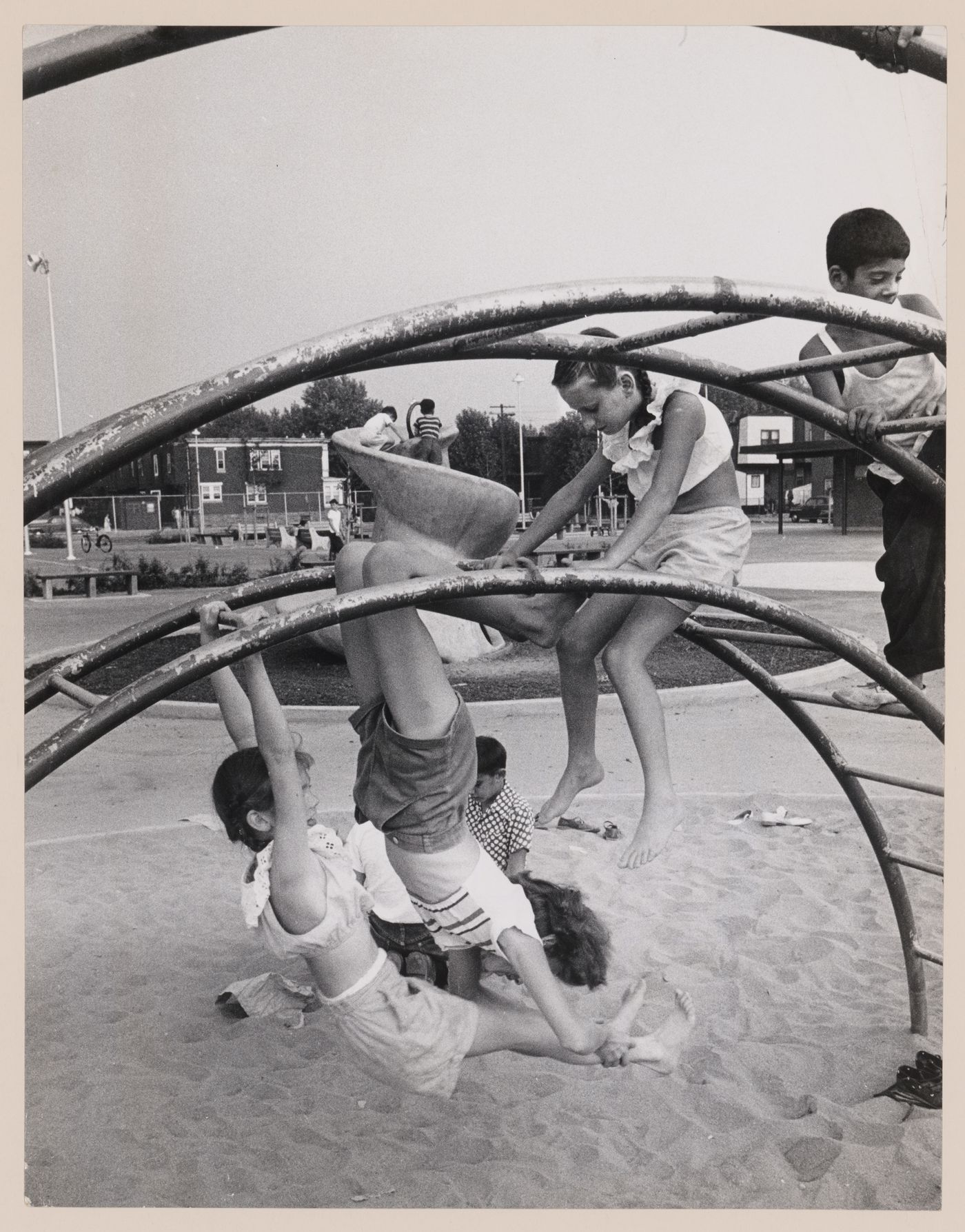 View of children playing in recreational area, 18th and Bigler Streets, Philadelphia, Pennsylvania