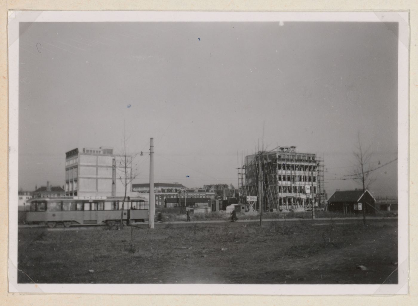 Exterior view of the Esveha Office Building under construction, Rotterdam, Netherlands