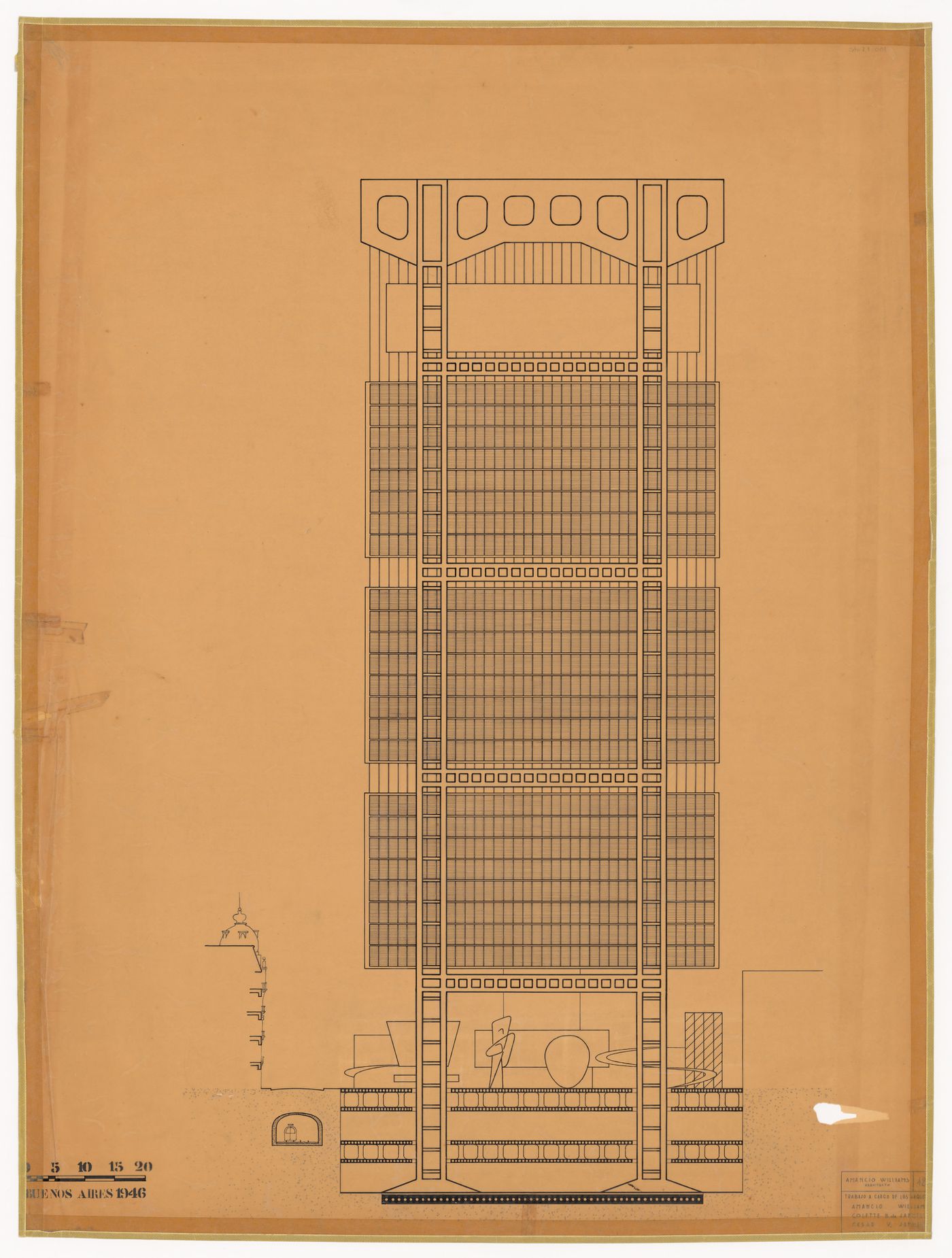 Elevation for Edificio suspendido de oficinas