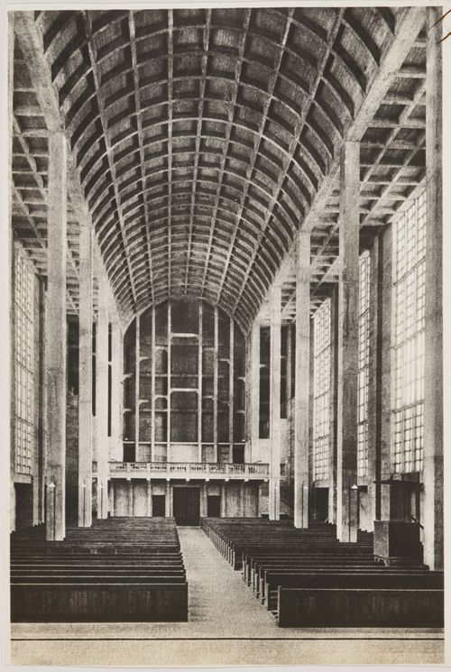 Interior view of the church of Saint-Antoine of Basel, Switzerland