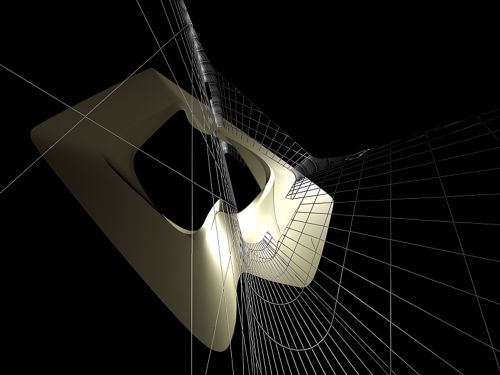 Design-phase rendering for Phaeno Science Centre, Wolfsburg, Germany