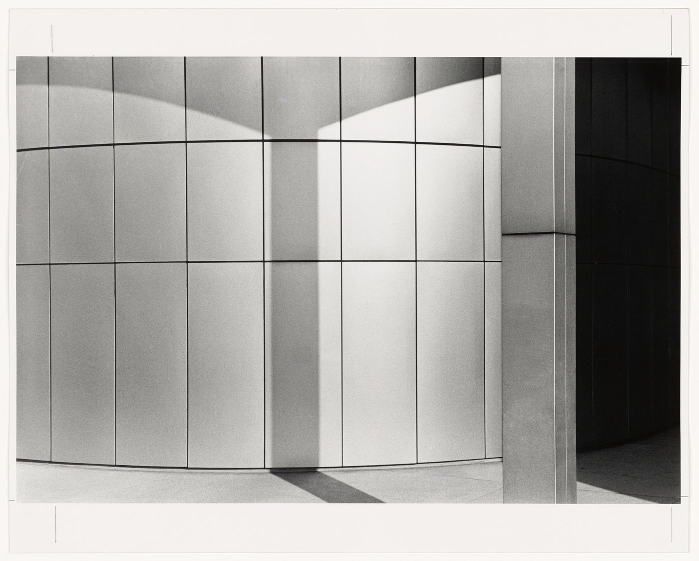 Bronx Development Center, abstract architectural view of panelled wall with column, Bronx, New York City, New York