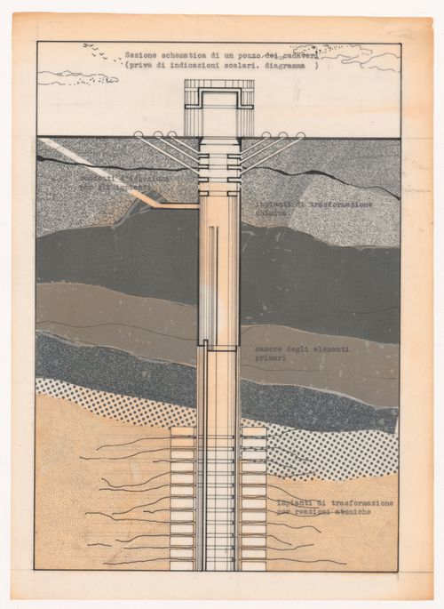 Cross section for Modena cemetery competition, Modena, Italy