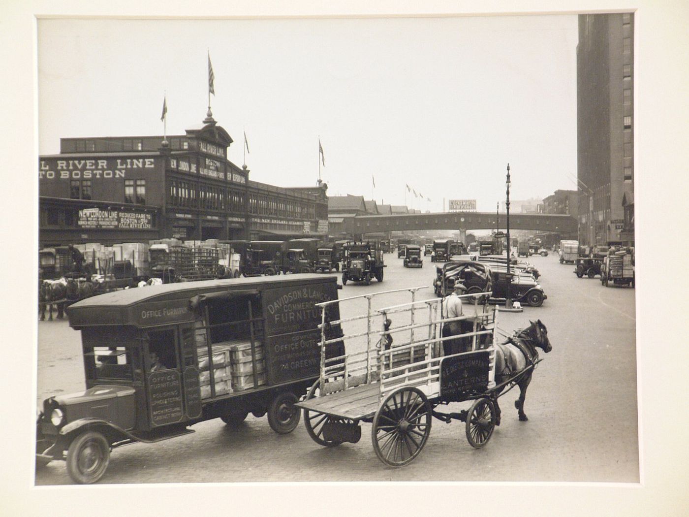 Waterfront Street, with All River Line Terminal on left, New York City, New York