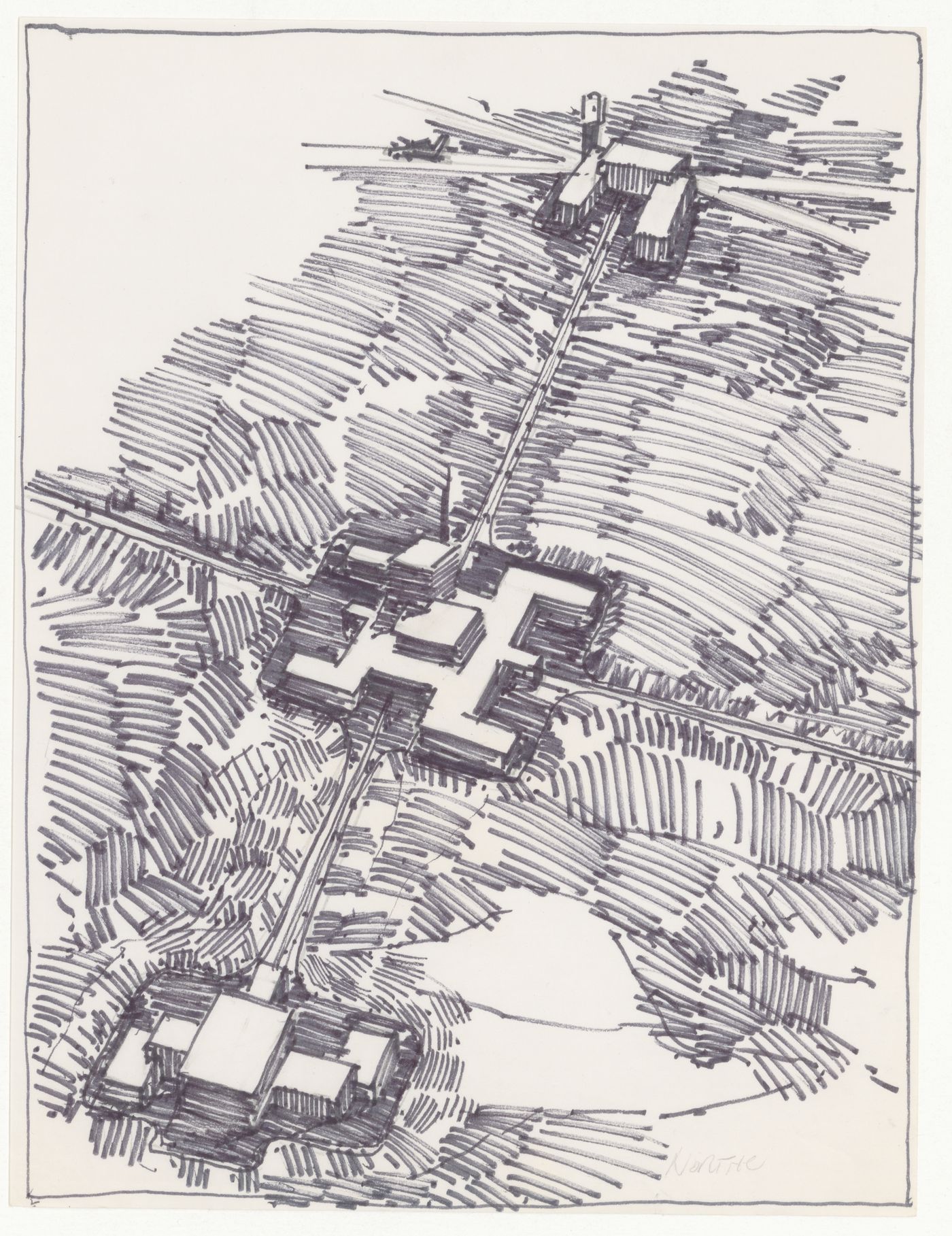 Sketch axonometric for Northern Airlift