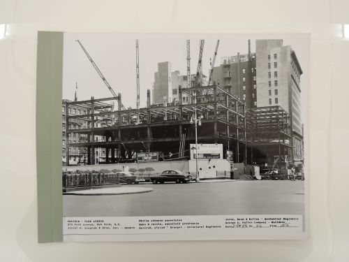Seagram building under construction, 375 Park avenue, New York, N.Y., north-east view