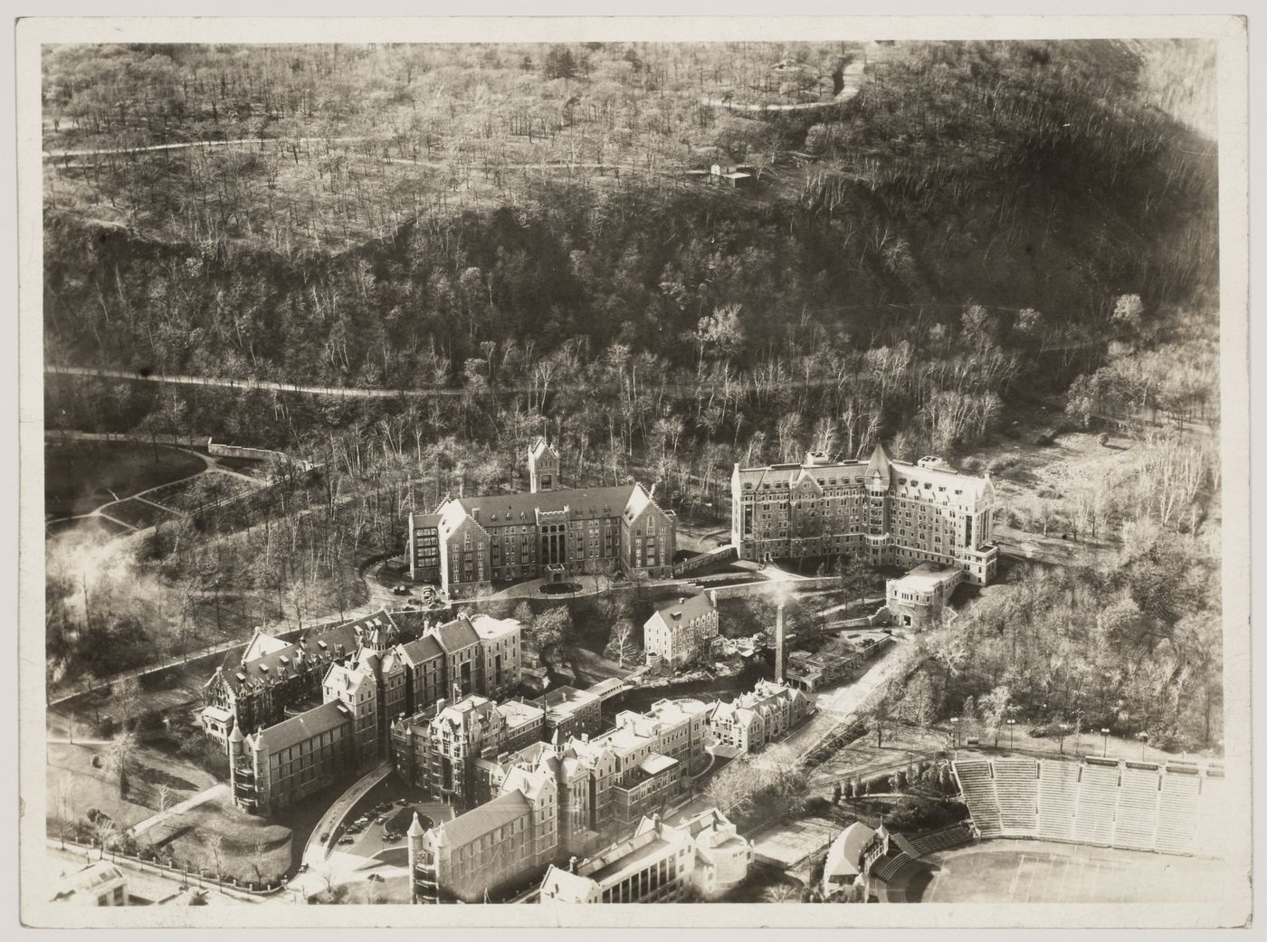 Aerial view of McGill University, Montréal, Québec