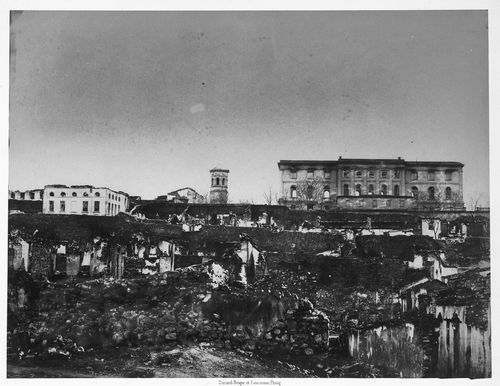 View of museum with terraced buildings, Crimea, Ukraine