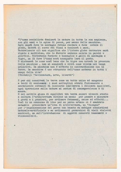 Thesis draft for Urban park competition, Modena, Italy