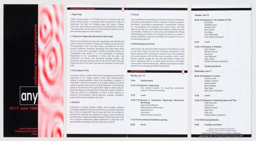 Anytime conference programme