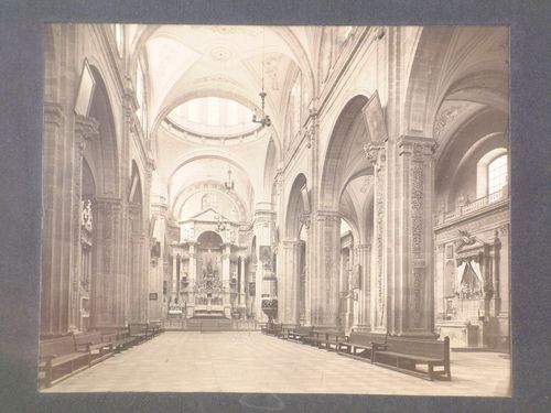 Interior view of the Templo de la Sagrada Compañía de Jesús (now Church of the Oratorio de San Felipe Neri) looking towards the high altar, Guanajuato, Mexico