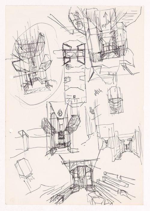 Sketch perspectives for Loja Turquesa - Irmãos Campos Morais, Porto, Portugal