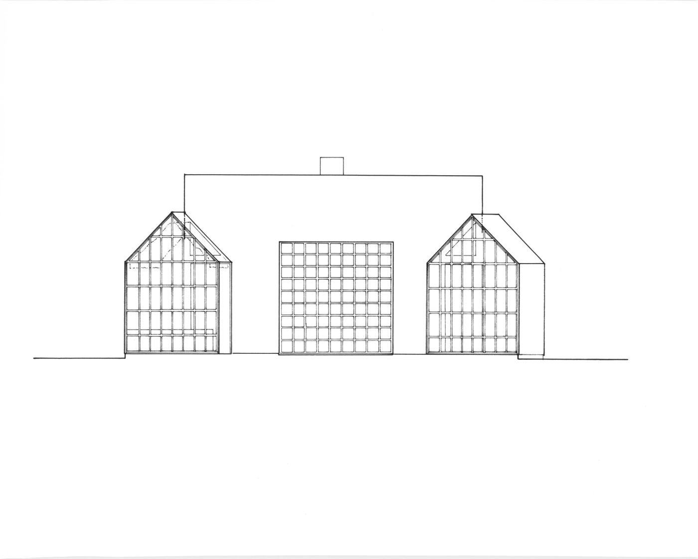The Nofamily House - Illustrationdrawing - Back facade