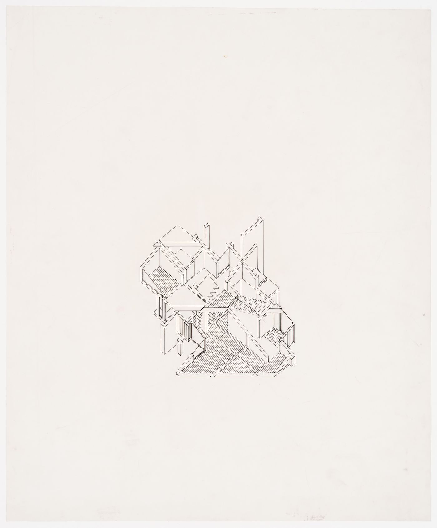 Axonometric for House VI, Cornwall, Connecticut
