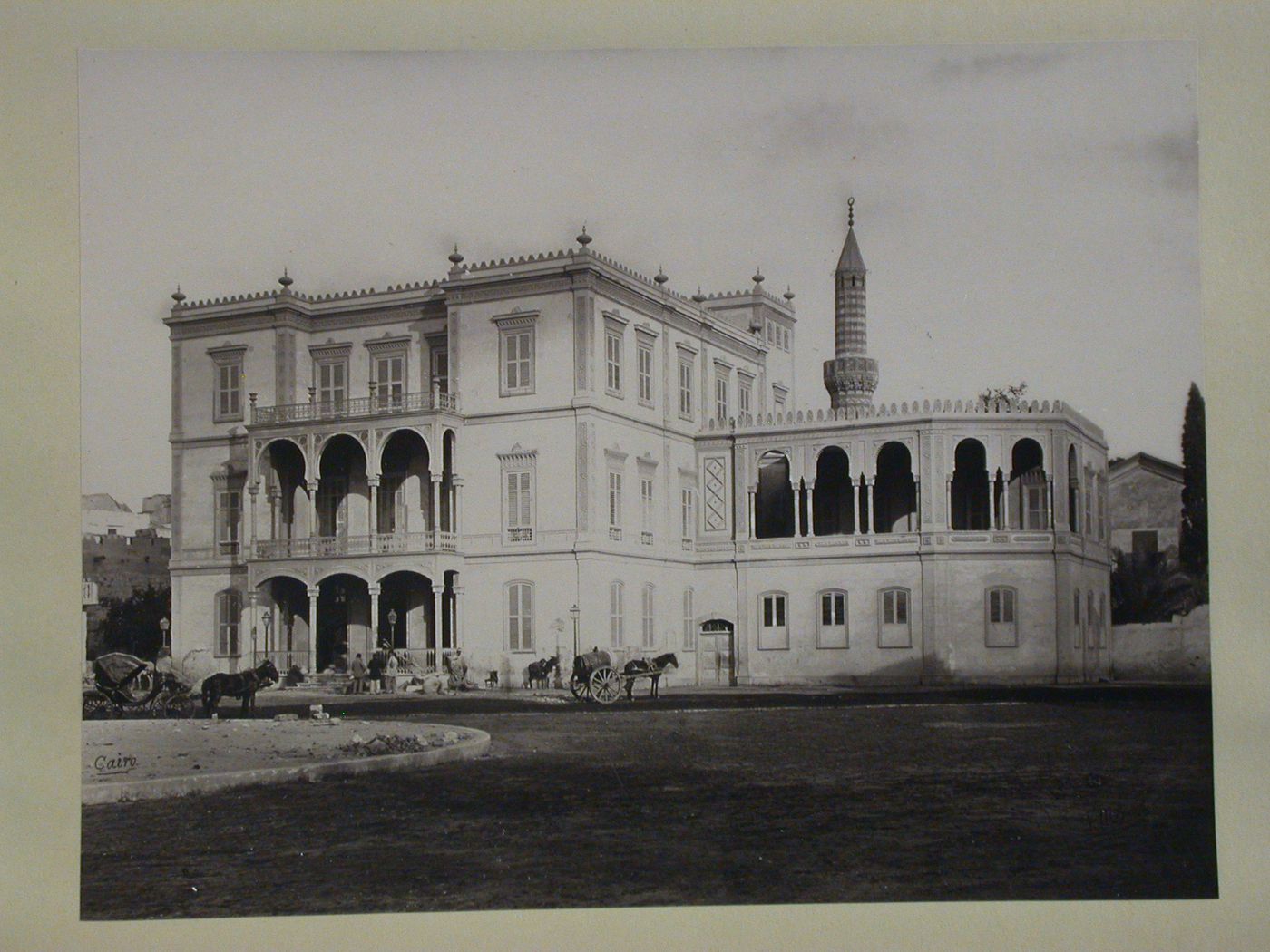 Palace, Andalusian architecture, possibly in Garden City [?], Cairo, Egypt