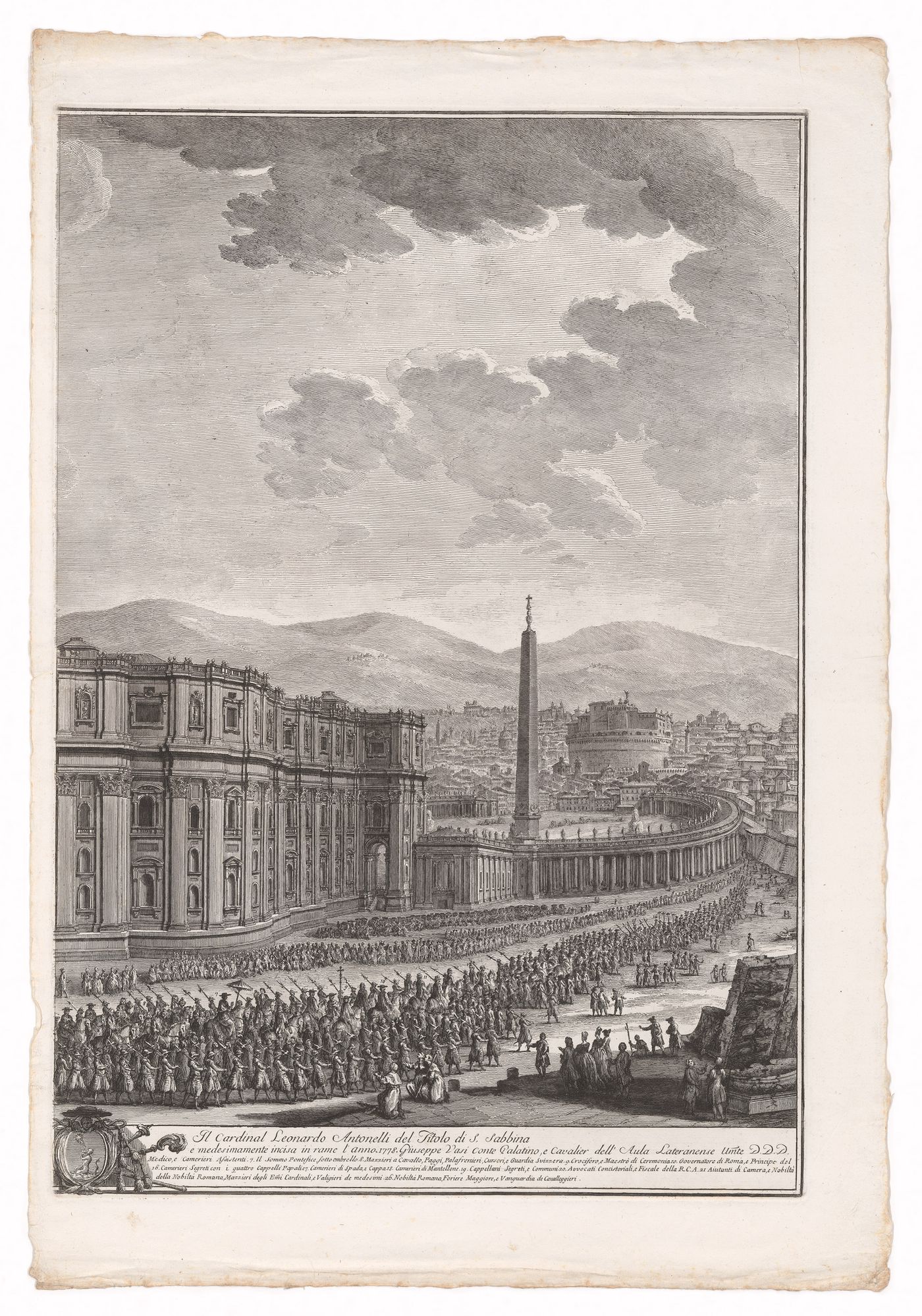 A view from the rear of the cathedral of Saint Peter's, Rome