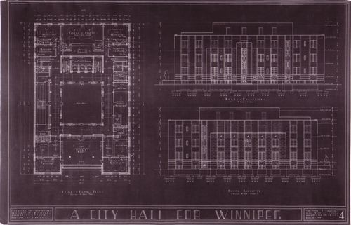 A City Hall for Winnipeg: Third floor and elevations