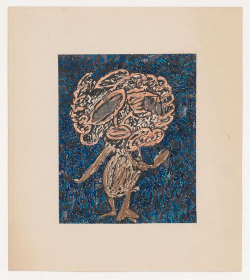 Fanciful drawing of an anthropomorphic figure