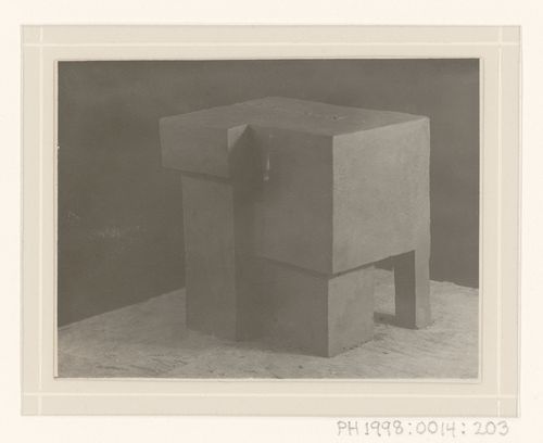 Photographs of a student model on the topic "Finding the Expressiveness of Form of the Simplest Geometrical Configuration: Parallelepiped" for the "Space" course at the Vkhutemas (Higher State Artistic Technical Studios), Moscow