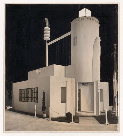 View of a model for the Aero Club of France pavillion, Salon D'Automne, Paris, Frace