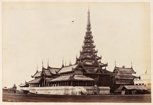 View of the Great Audience Hall, Royal Palace (now rebuilt), Mandalay, Burma (now Myanmar)