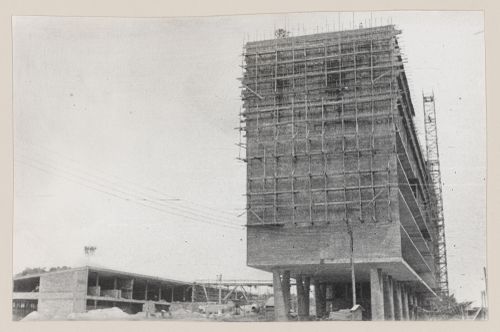 View of Palace of Agriculture, under construction, São Paulo, Brazil
