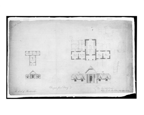 Wimpole Hall, Cambridgeshire, England: Plans and elevations for a dairy
