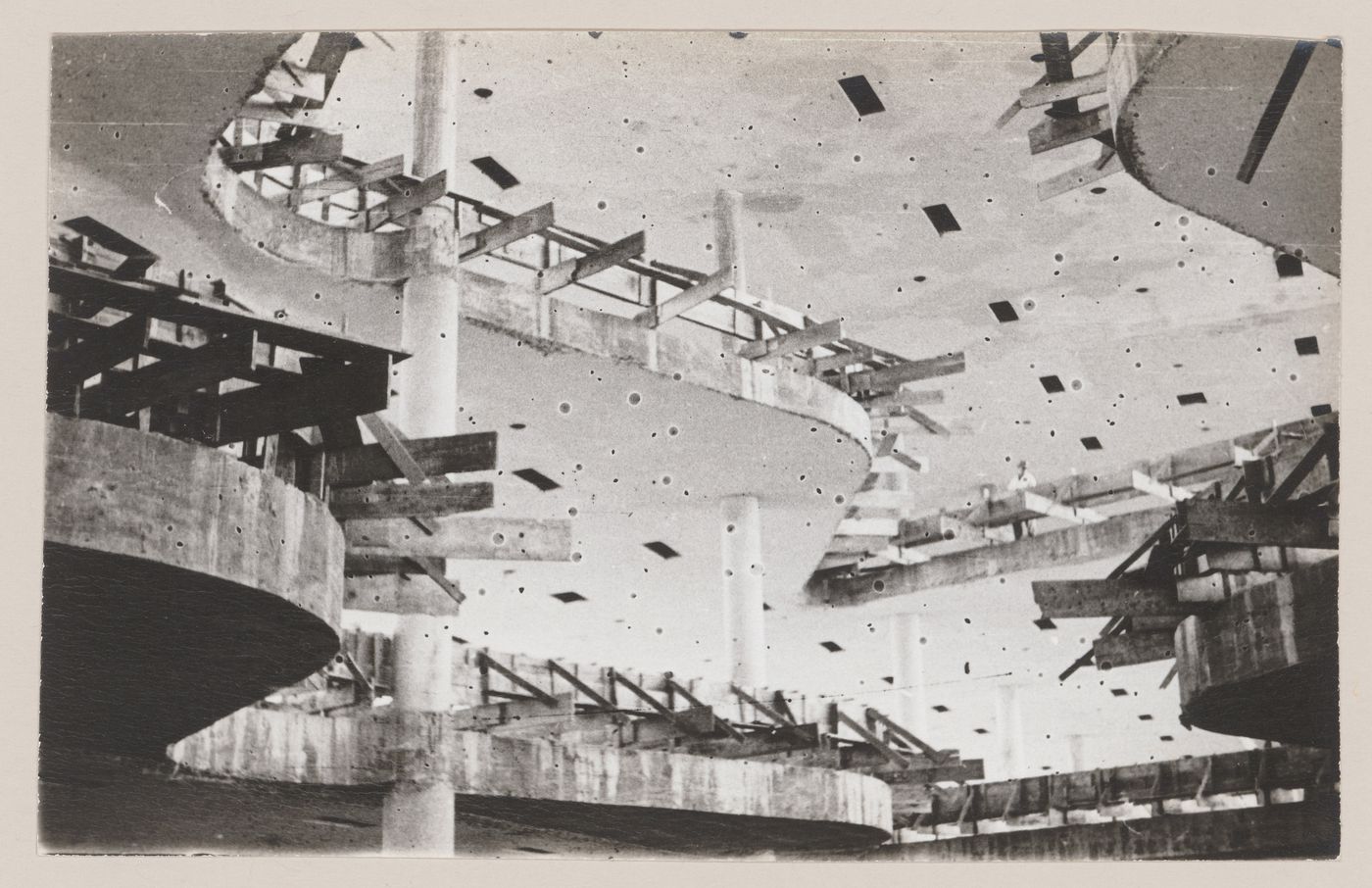 View of Palace of Industry, under construction, São Paulo, Brazil
