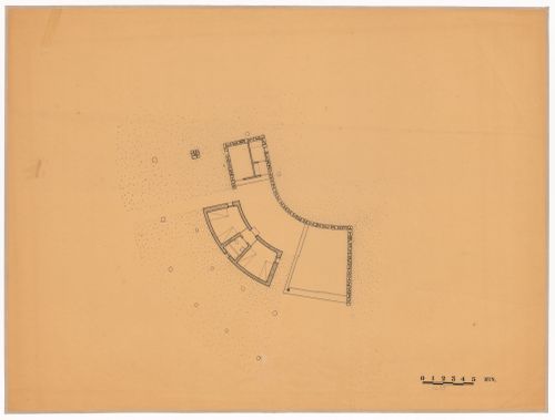 Floor plan of the service pavilion for Casa sobre el arroyo, Mar del Plata, Argentina
