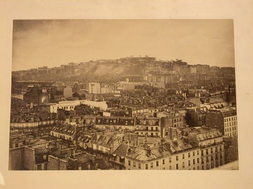 Distant view of the construction of Sacré-Coeur, Paris, France