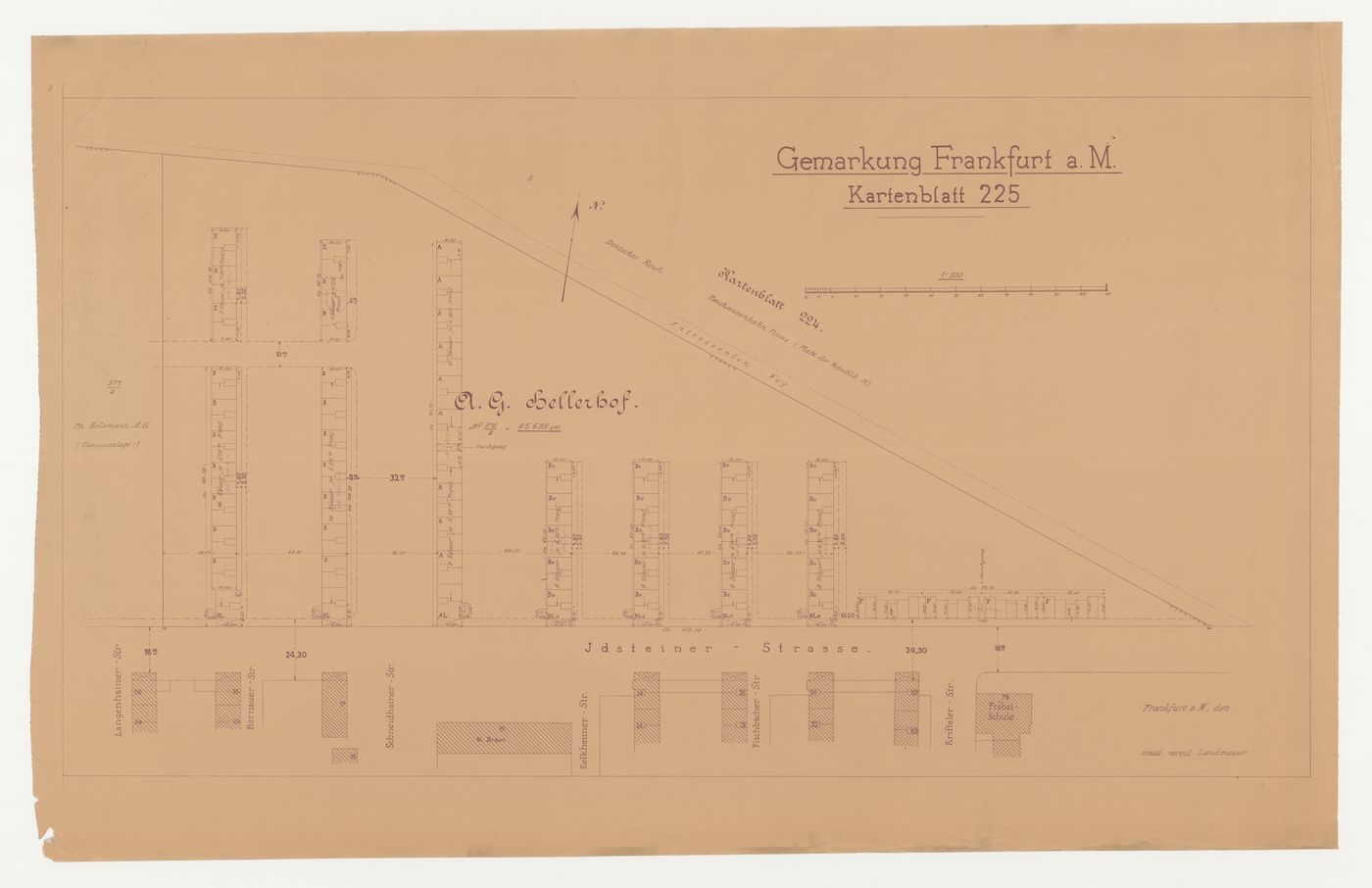 Site plan for Hellerhof Housing Estate, Frankfurt am Main, Germany