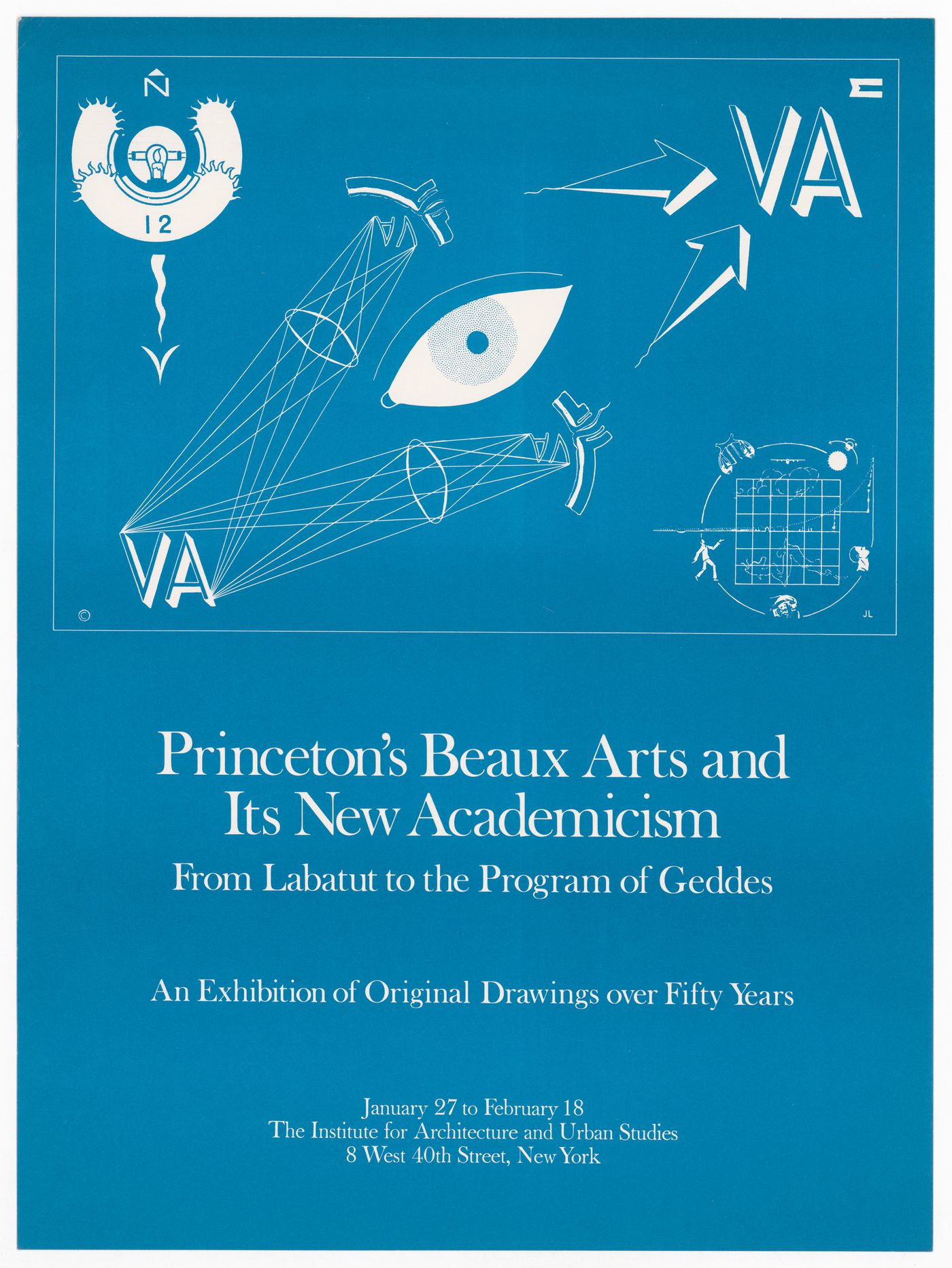 Poster for the exhibition Princeton's Beaux-Arts and its new Academicism