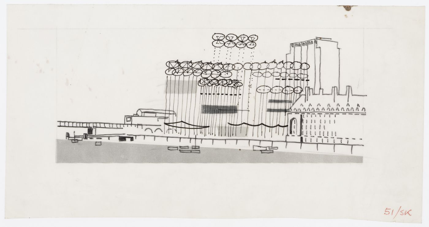 Fun Palace Project, London, England: perspective sketch