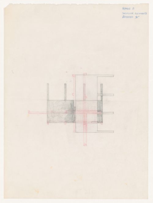 Sketch section for House VI, Cornwall, Connecticut