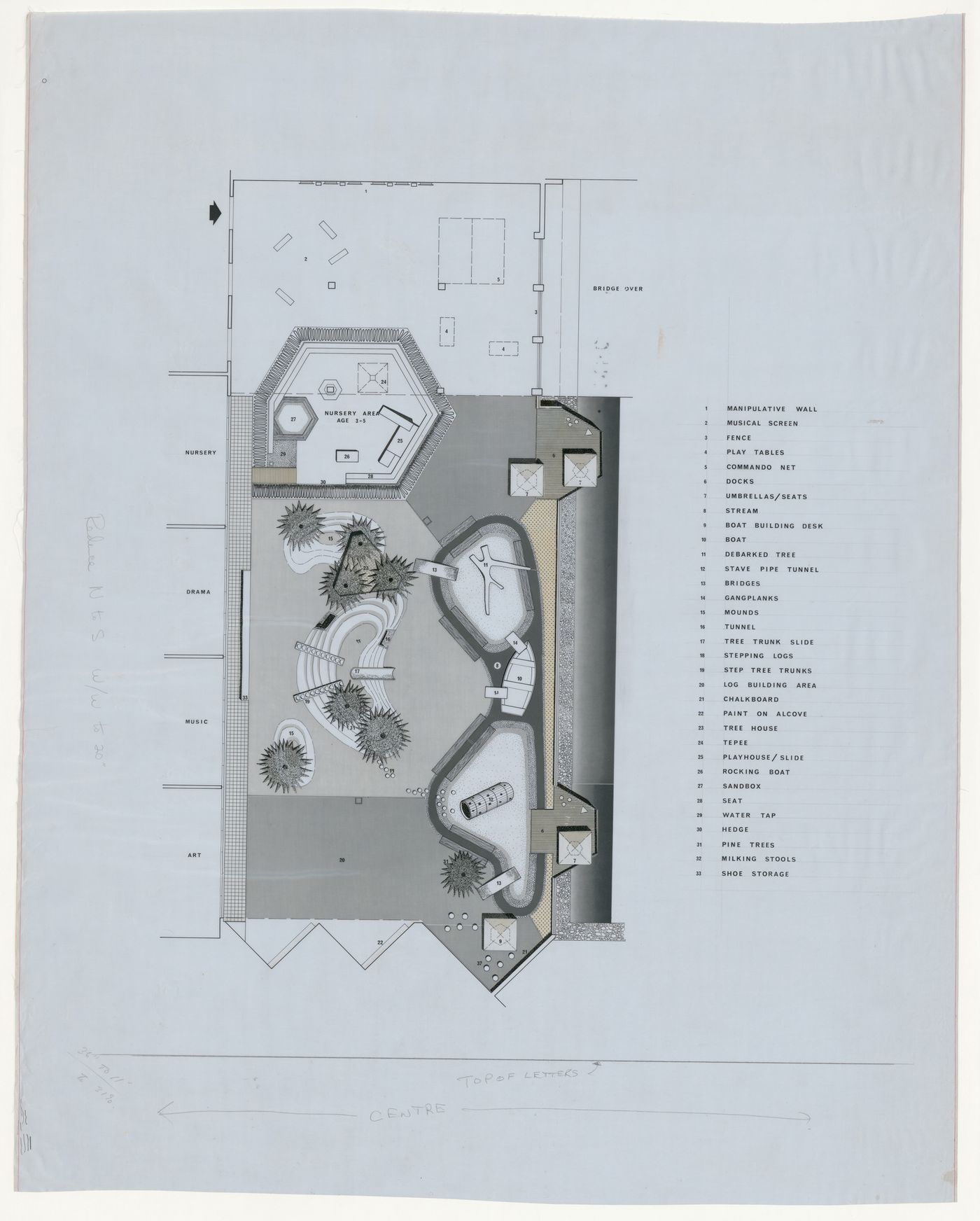 Plan for Children's Creative Centre Playground, Canadian Federal Pavilion, Expo '67, Montréal, Québec