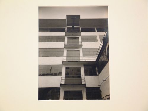 Detail of façade with balconies, firma Kops, Cologne, Germany