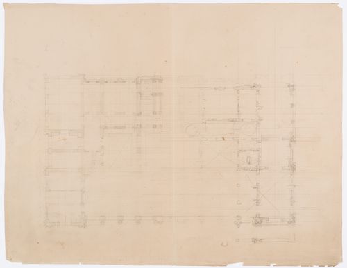 Project for a Hôtel de ville, Poitiers: First floor plan