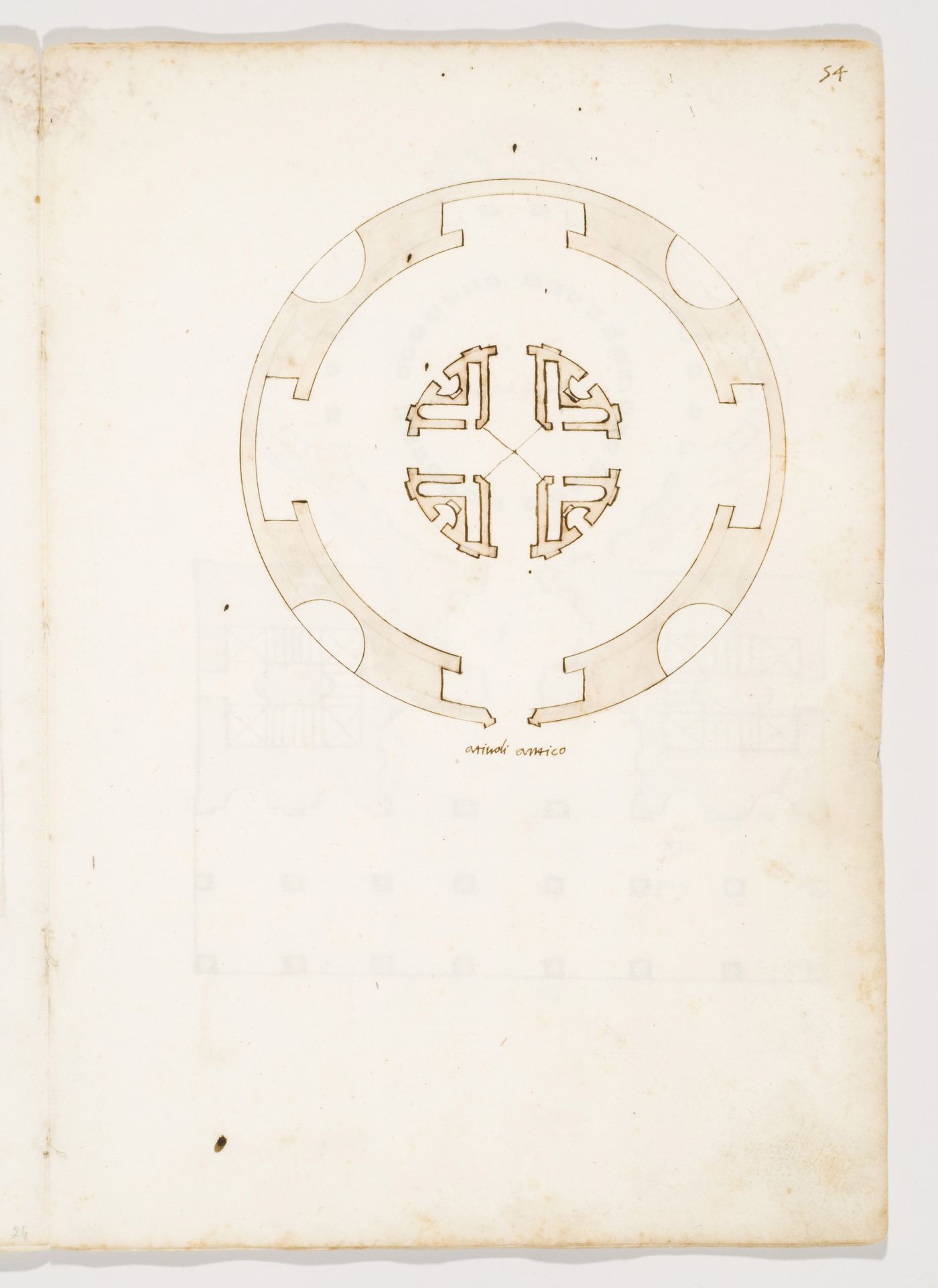 Plan of the Teatro Marittimo (Maritime Theatre) in Hadrian's Villa, Tivoli