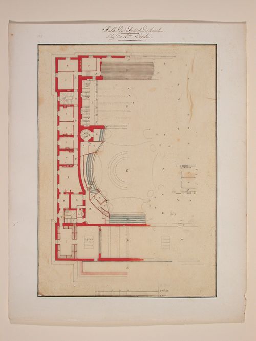 Plan of fourth loge level of the Grand Theatre de Marseille