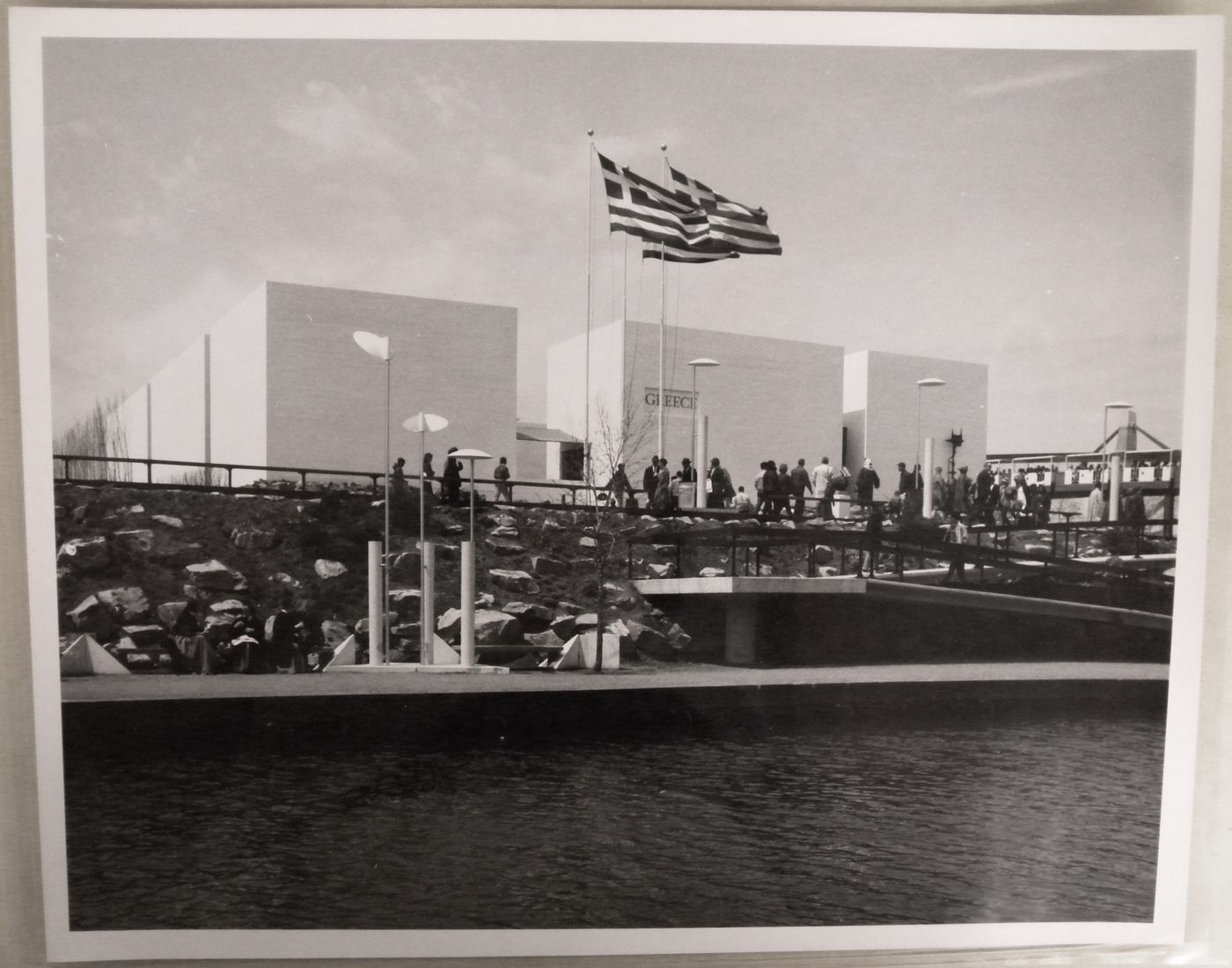 View of the Greek Pavilion, Expo 67, Montréal, Québec