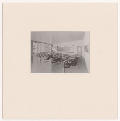 View of a drawing for a school furniture project for l'Otua, Salon d'automne, Paris, France