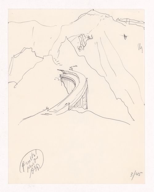 Sketch axonometric view for Restaurante Pico do Areeiro, Madeira, Portugal