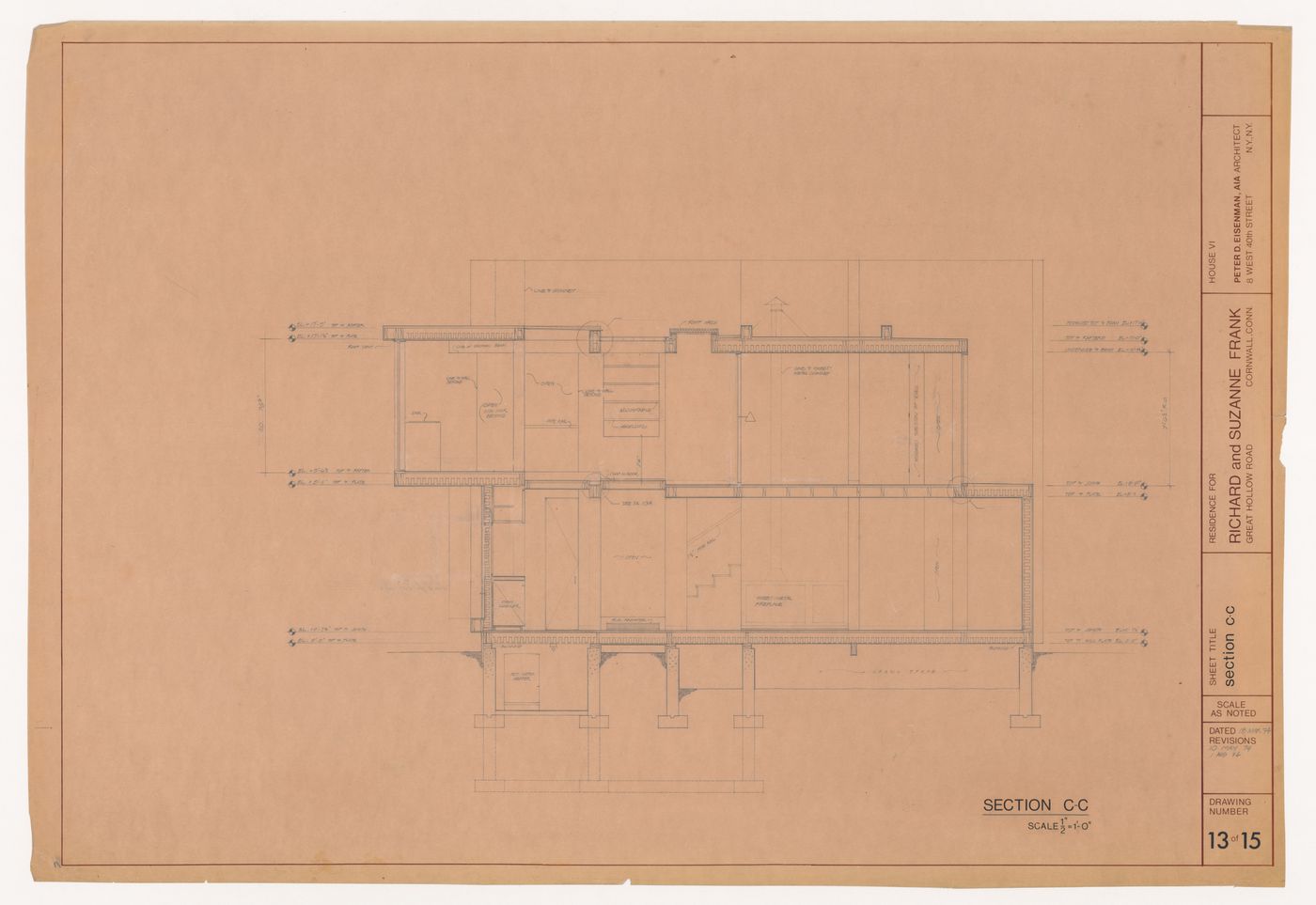 Section for House VI, Cornwall, Connecticut