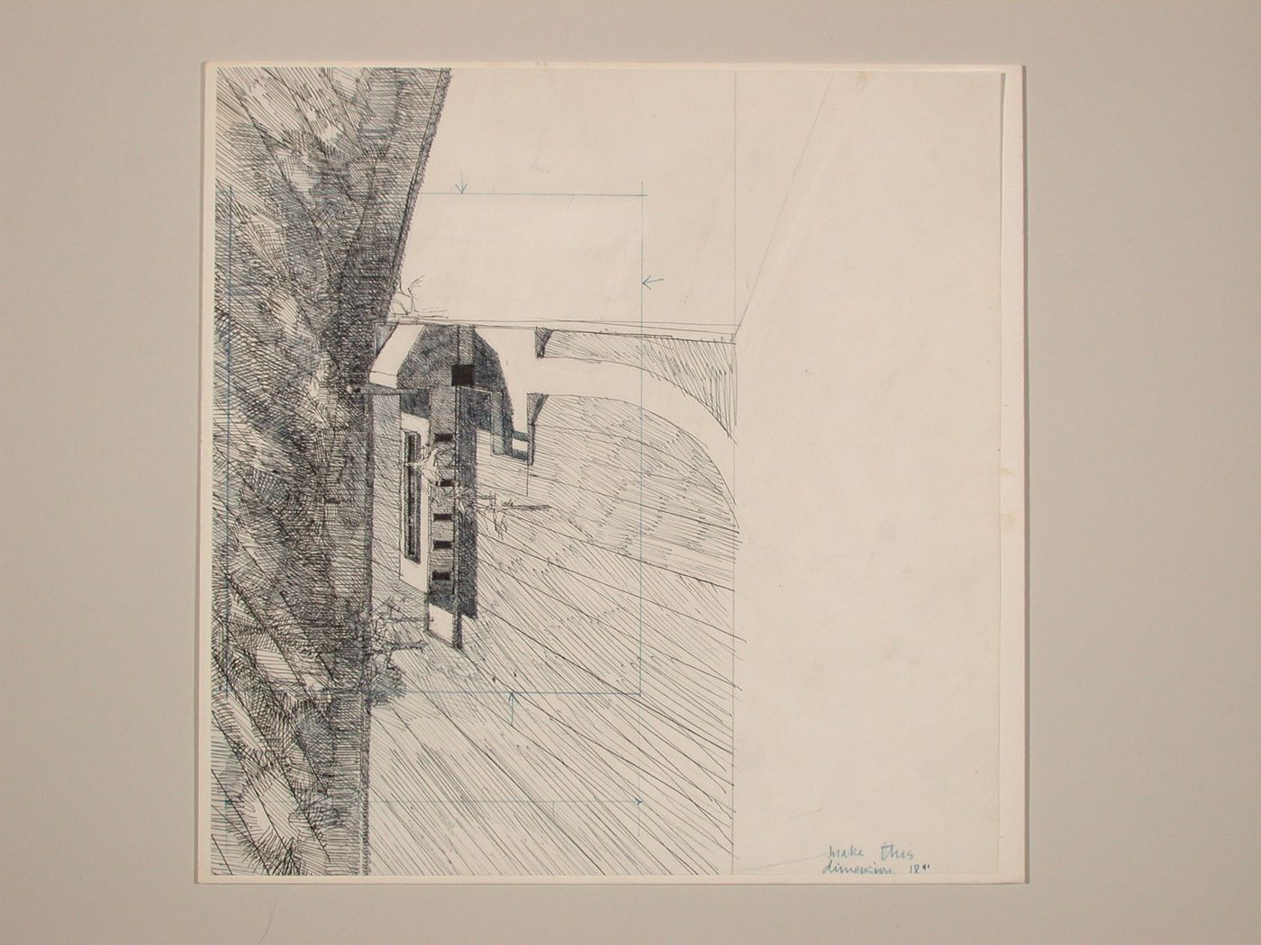 Bird's-eye perspective for Richard Lemon House, Bedford, New York