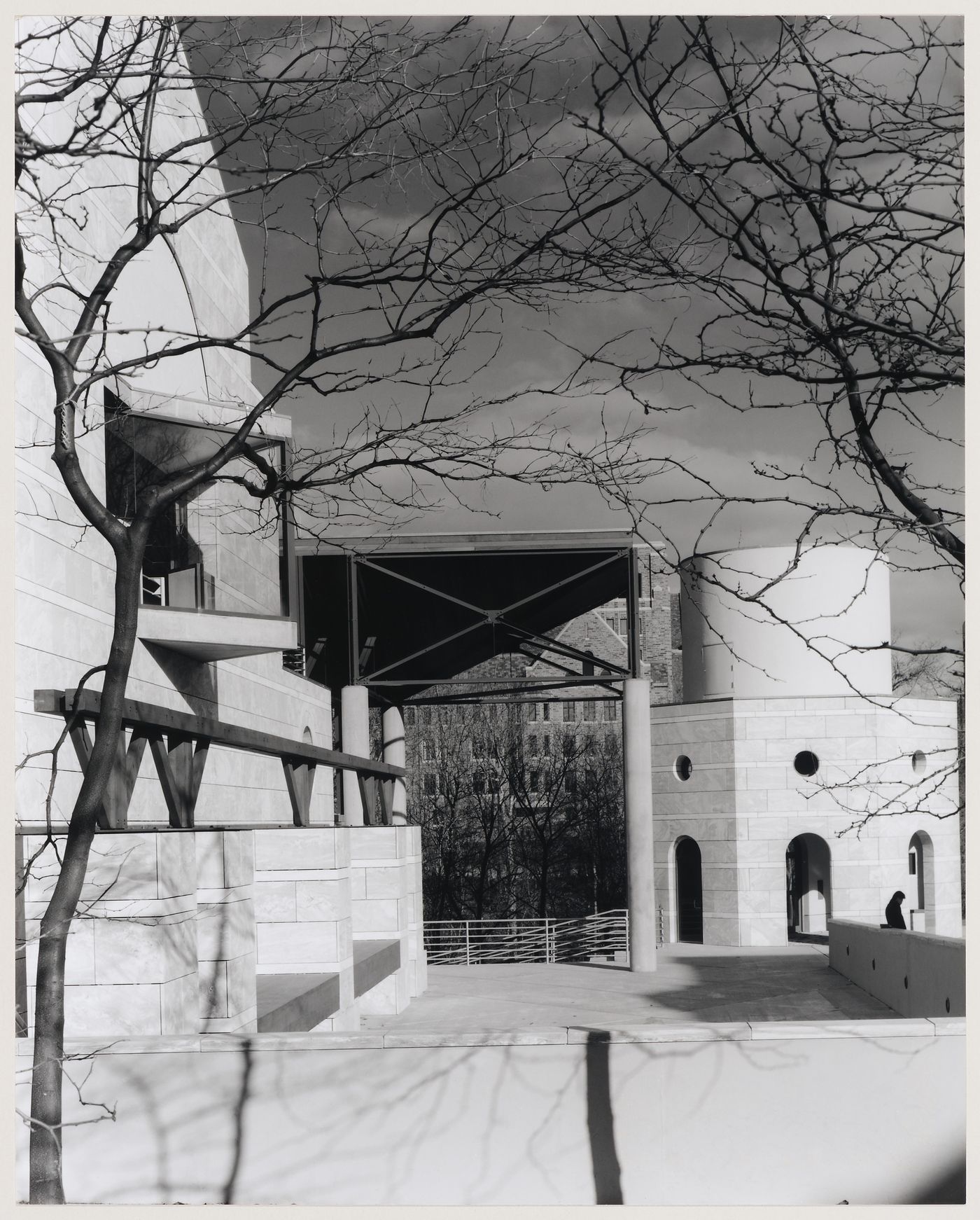 Center for Theatre Arts, Cornell University, Ithaca, New York: forecourt and loggia