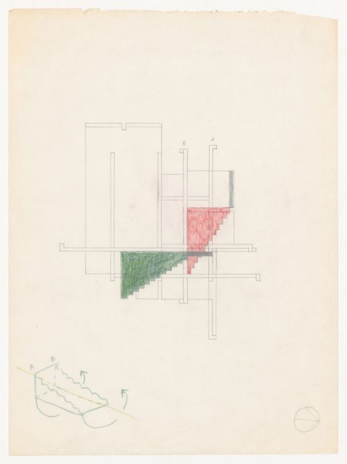 Sketch section for House VI, Cornwall, Connecticut